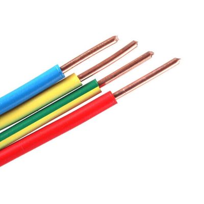 Cable de aislamiento de PVC de color personalizado para alambre de la casa 450/750V BV/BVR 1.5mm 2.5mm 4mm 6mm