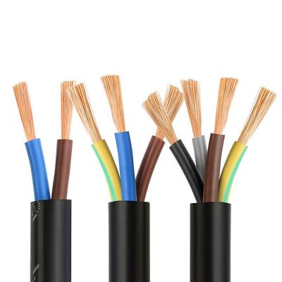 Cables flexibles multiconductores RVV/H05VV-F 2 3 4 Cable eléctrico de núcleo Cables de alimentación