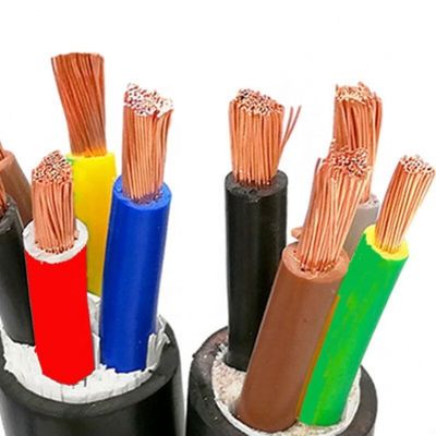 4 núcleos 1.5 mm 2.5 mm 4 mm 6 mm baja tensión PVC aislado y envuelto cable de alimentación eléctrica