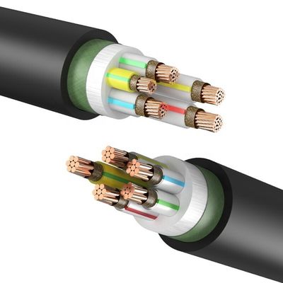 Transmisión de energía de alta tensión de PVC aislado de chaqueta de cobre cables y cables 0.6/1KV